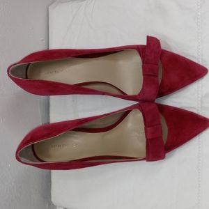 Ann Taylor Plum Suede Heels